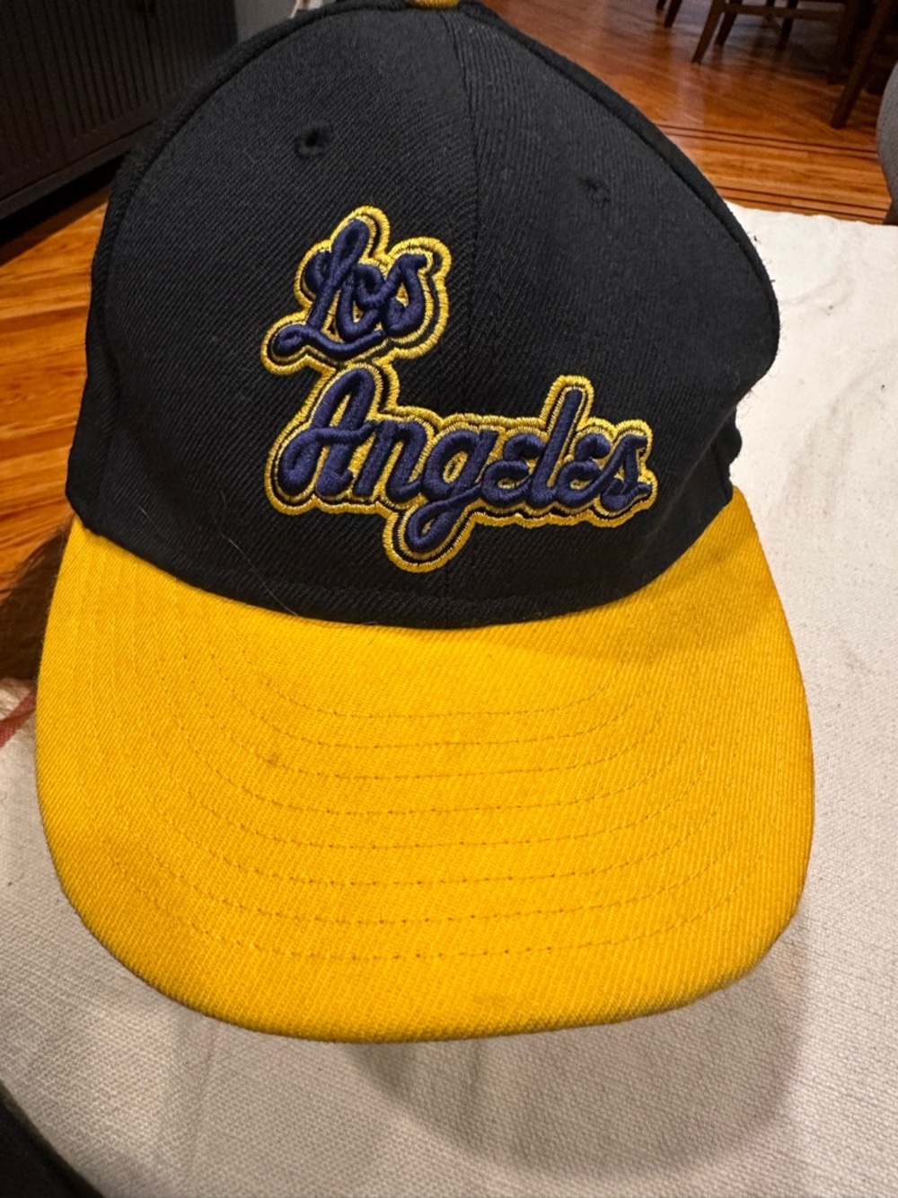 Los Angeles Kids Two-Tone Baseball Cap - Black & Yellow